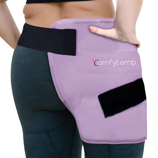 Comfytemp hip ice pack wrap provides 50% more coverage for targeted relief.