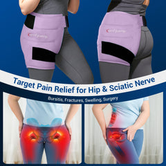 Comfytemp hip wrap with adjustable straps for secure hands-free wear.