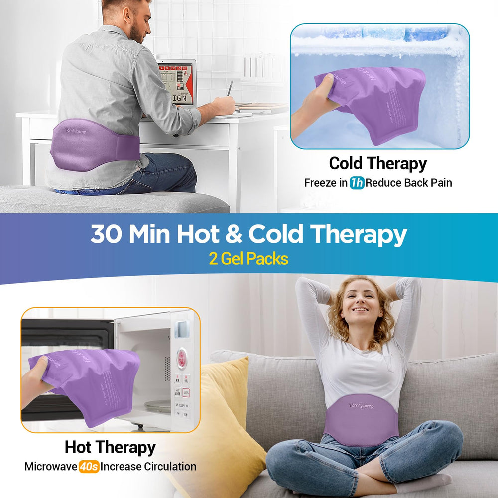 Comfytemp hot and cold therapy demonstrates flexible relief for muscle tension.