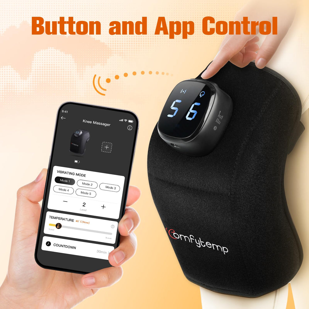 Comfytemp knee massager with auto shut-off safety feature.