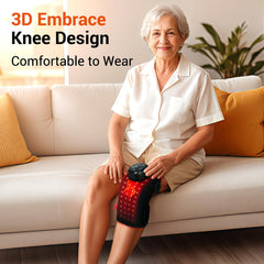 Comfytemp knee wrap showcasing ergonomic fit for extended wear