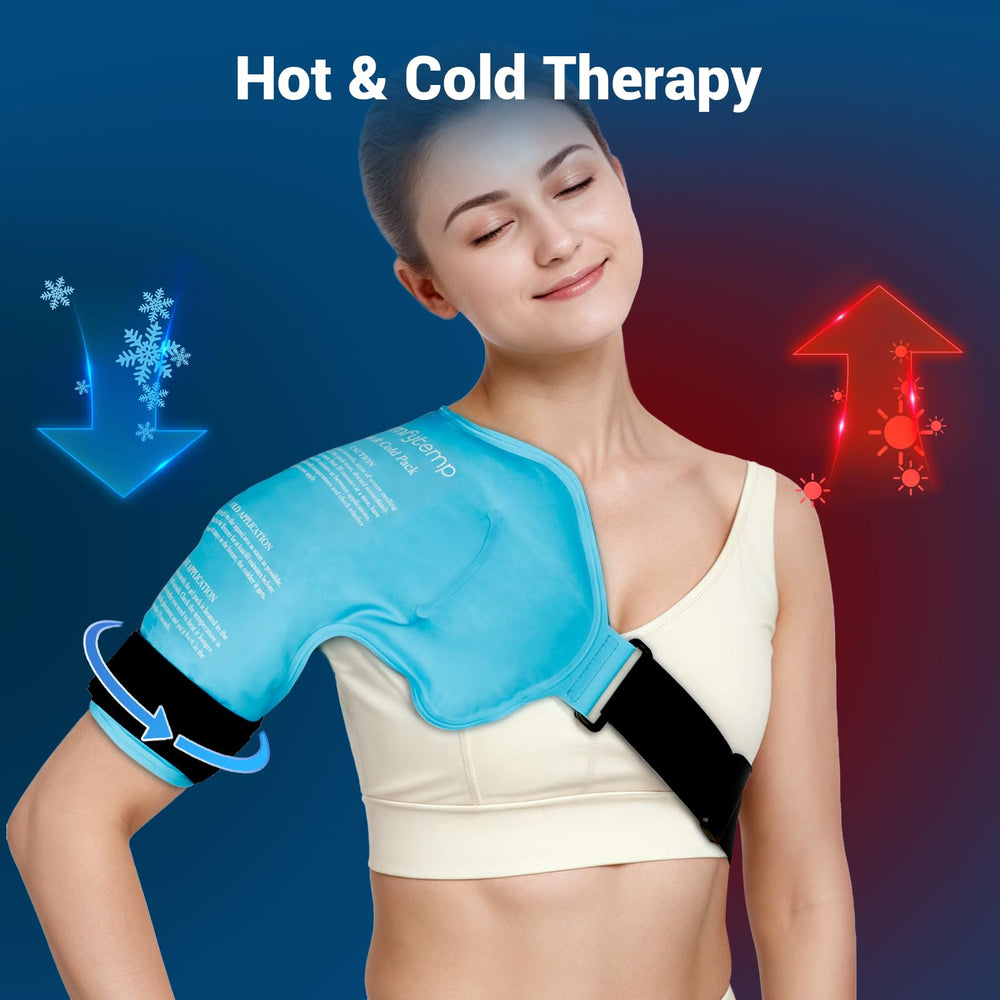 Comfytemp large wrap covers the shoulder for full-area cooling relief.
