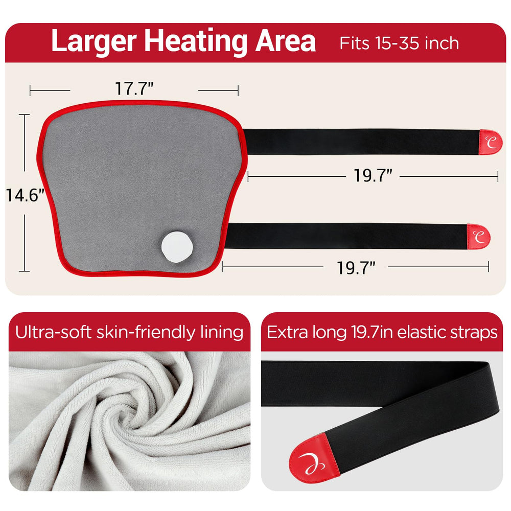 Comfytemp long wrap with dual straps supports versatile use.