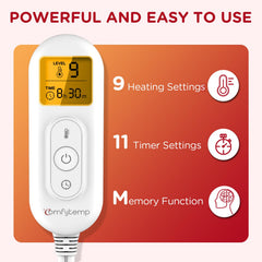 Comfytemp nine-heat-settings with LED display lets you tailor warmth.