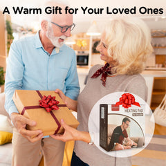 Comfytemp shoulder heating pad displayed in a cozy home relaxation scene.