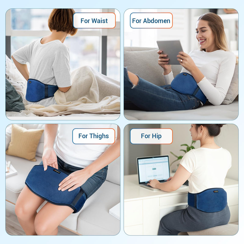 Comfytemp ultra-soft contact surface delivers even heat with gentle massage