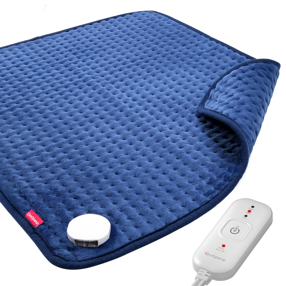 Comfytemp Ultra-Wide heating pad back-coverage delivers full back warmth for soothing comfort.