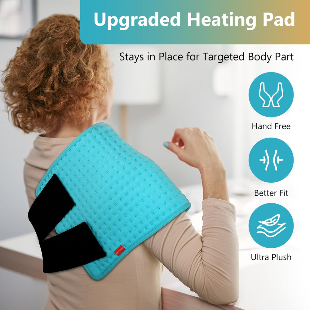 Comfytemp wearable heating pad easy-to-press buttons simplify operation.