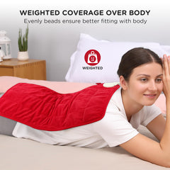 Comfytemp weighted heating pad on back and shoulder area for daily comfort