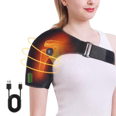 COMFYTHERA cordless shoulder wrap showcases its portable heat solution.