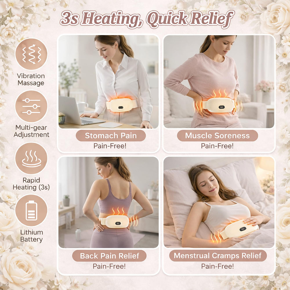 ComfyWon heating pad heat levels provide customizable comfort during menstrual discomfort.