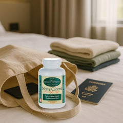 Common Sense Herbal Products Nerve Control blister pack full of tablets.