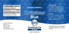 COMPASS LABORATORY Methylene Blue dispense bottle demonstrates easy dosing for convenient habits.