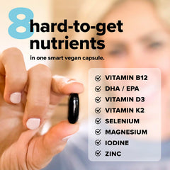 Complement Essential vegan multivitamin zinc selenium capsules support immune resilience.