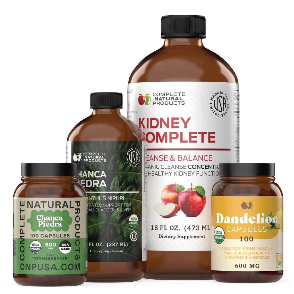 Complete Natural Kidney Complete bottle shows liquid formula for fast absorption.