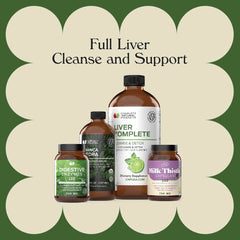 Complete Natural Liver Complete Bundle artichoke-chanca-piedra illustration signals herbal detox support