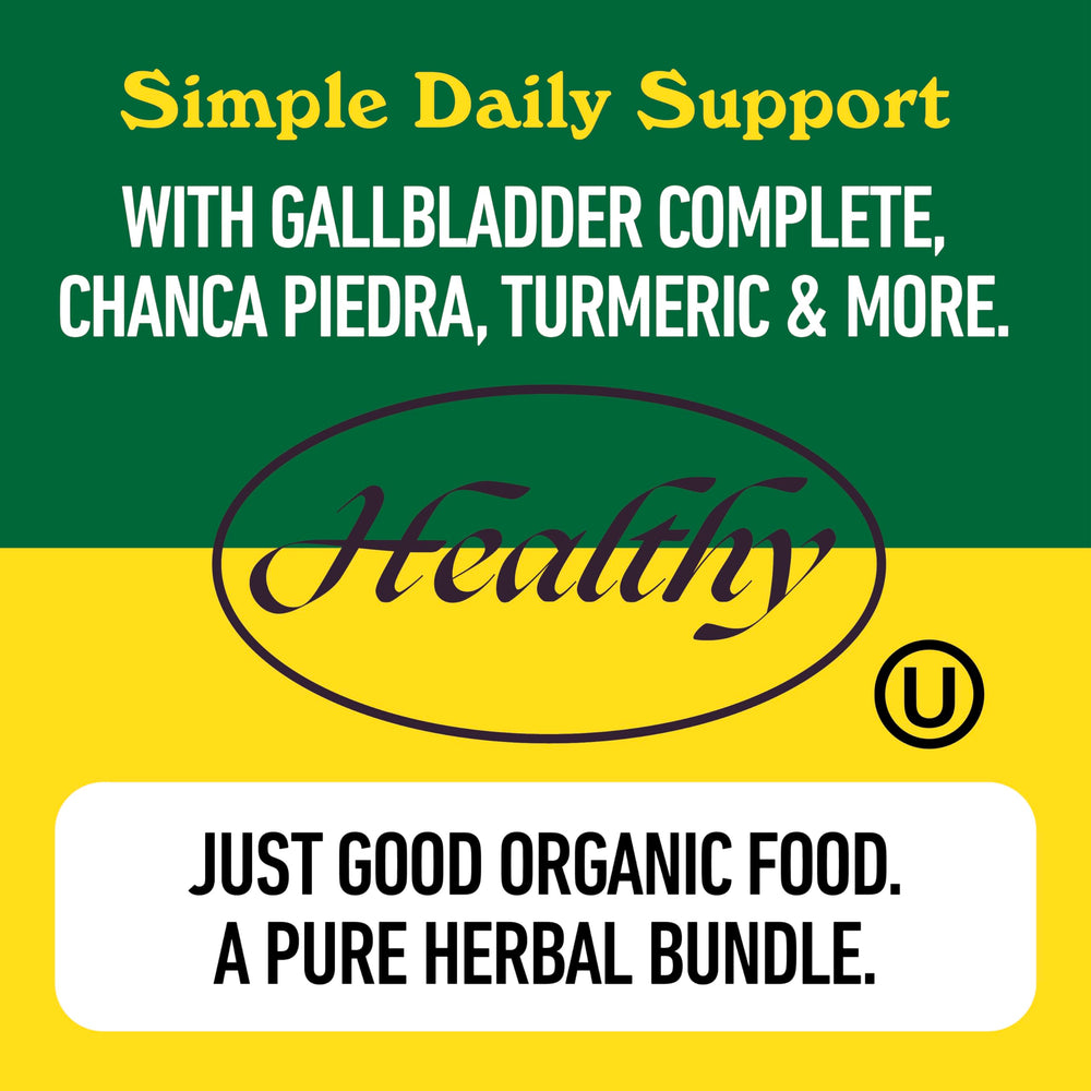 Complete Natural Products Gallbladder Cleanse packaging on counter signals ready-to-use access.