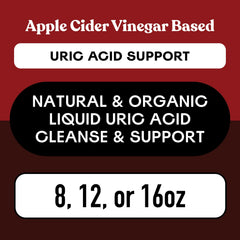Close-up of Complete Natural Products Uric Acid Complete bottle on label for quality.