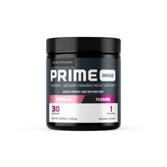 Prime Drive Tropical Passion mixed drink, ideal pre-workout ritual.