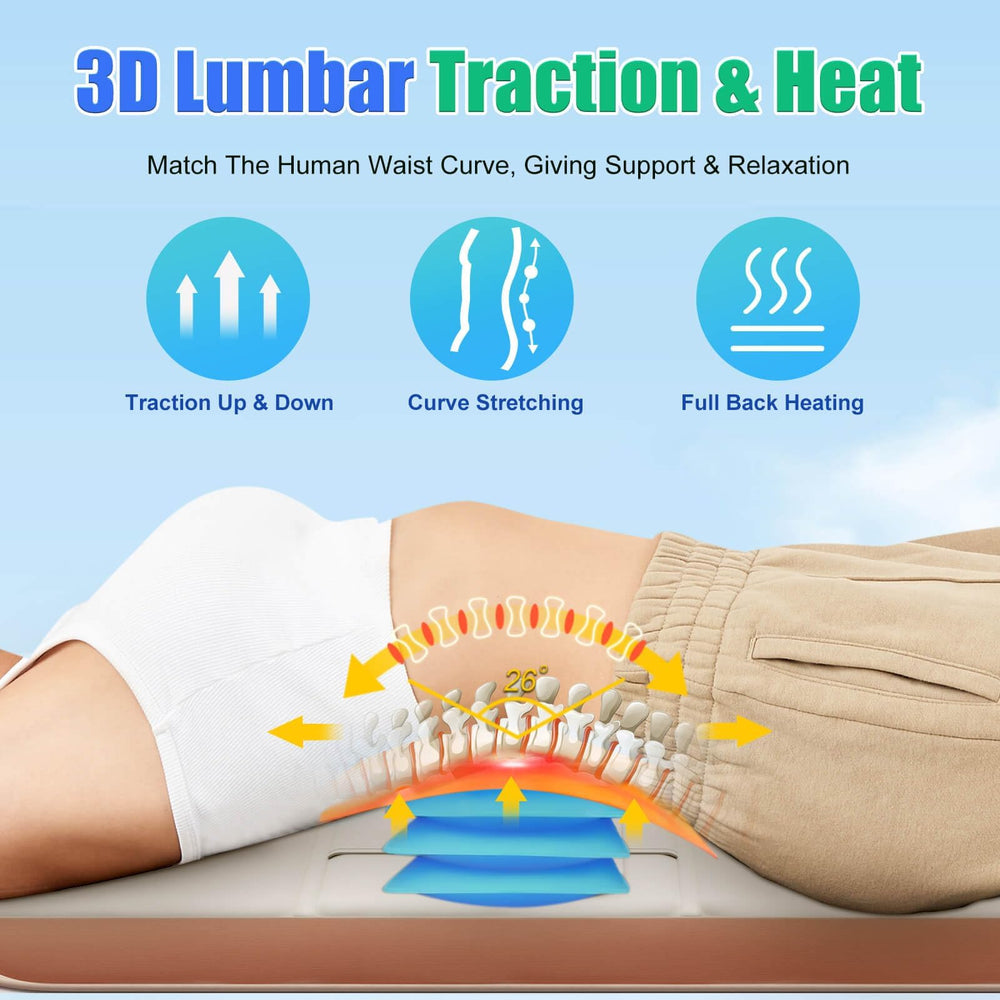 Comrelax 3D Lumbar Traction area demonstrating targeted lower back support