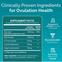 Myo-Inositol and D-Chiro Inositol ingredients in Conceive Plus for hormonal balance.