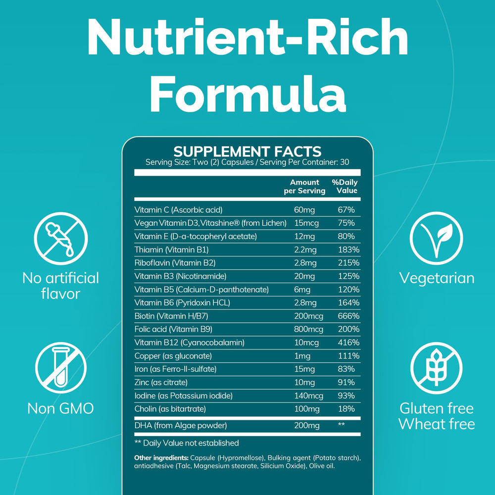 Conceive Plus Prenatal omega-3 DHA capsules, vital for brain and eye development.