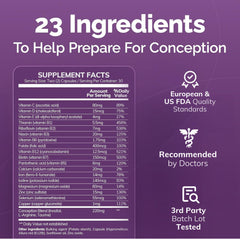 CONCEIVE PLUS capsules in hand for easy daily intake.