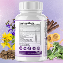 Concepta Solutions herbal blend capsule label featuring Maca and Sage for vitality
