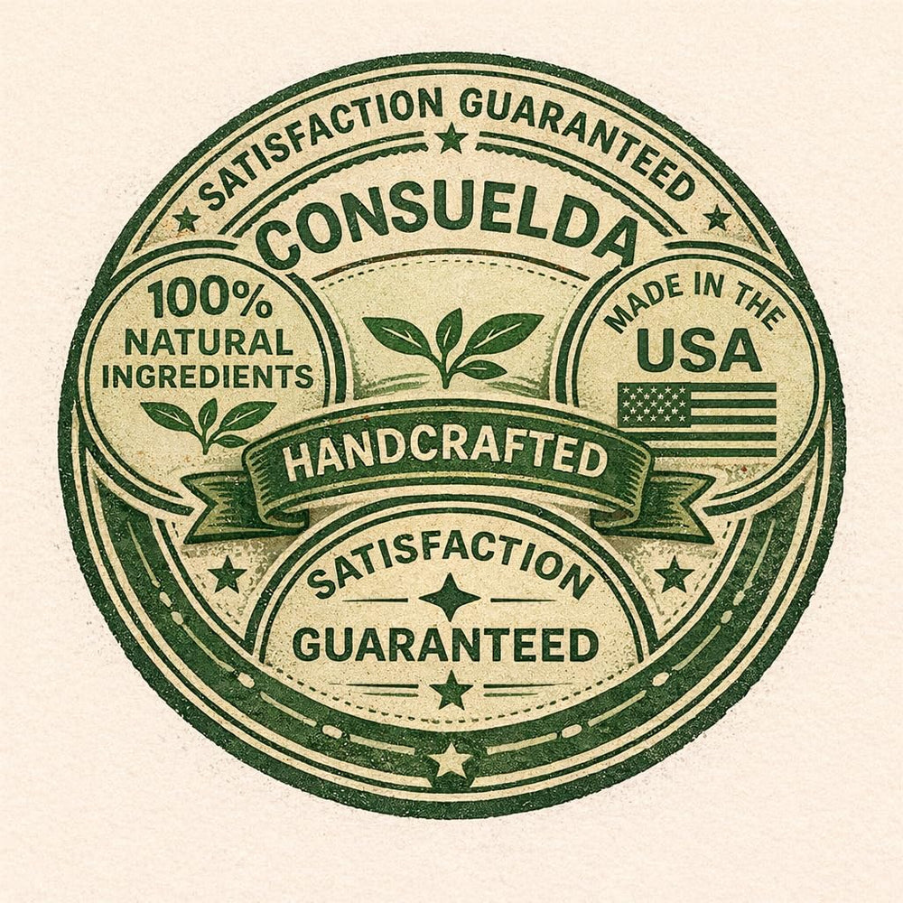 Consuelda Comfrey Salve herbs-closeup emphasizes natural ingredients.
