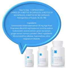 Consult Health Age Proof ceramide content graphic communicates skin support