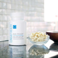 Consult Health Age Proof capsules with moisture droplets signaling hydration