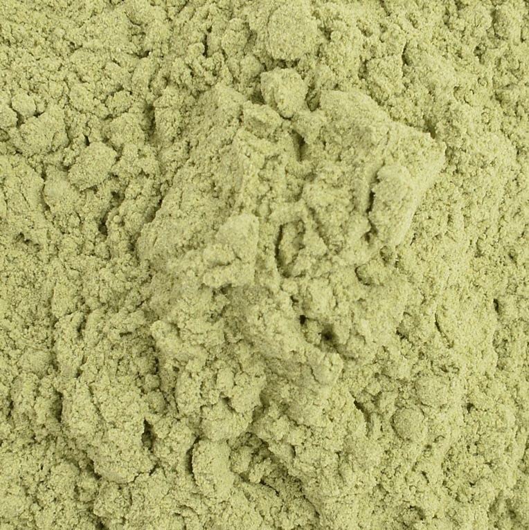 Canister packaging of Primo Celery powder on a kitchen counter for easy storage.