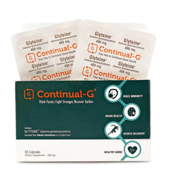 Continual-G Glyteine bottle cap close-up for daily antioxidant support.