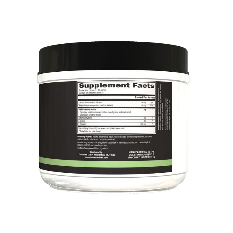 Close-up of ingredients panel featuring Magnesium Creatine Chelate and Dicreatine Malate