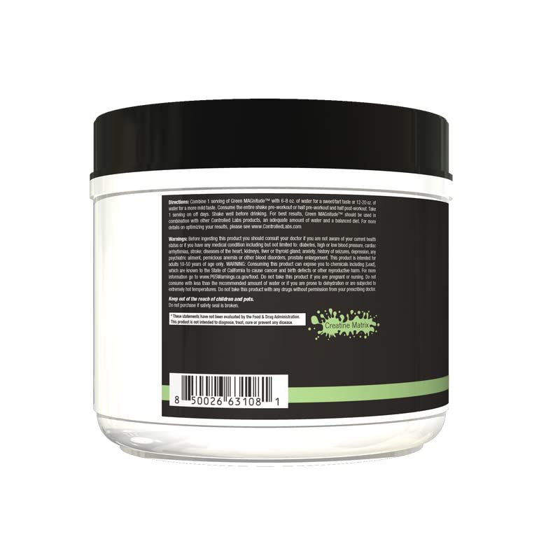 Serving cup ready after mixing Green MAGnitude for cardio and lifting sessions