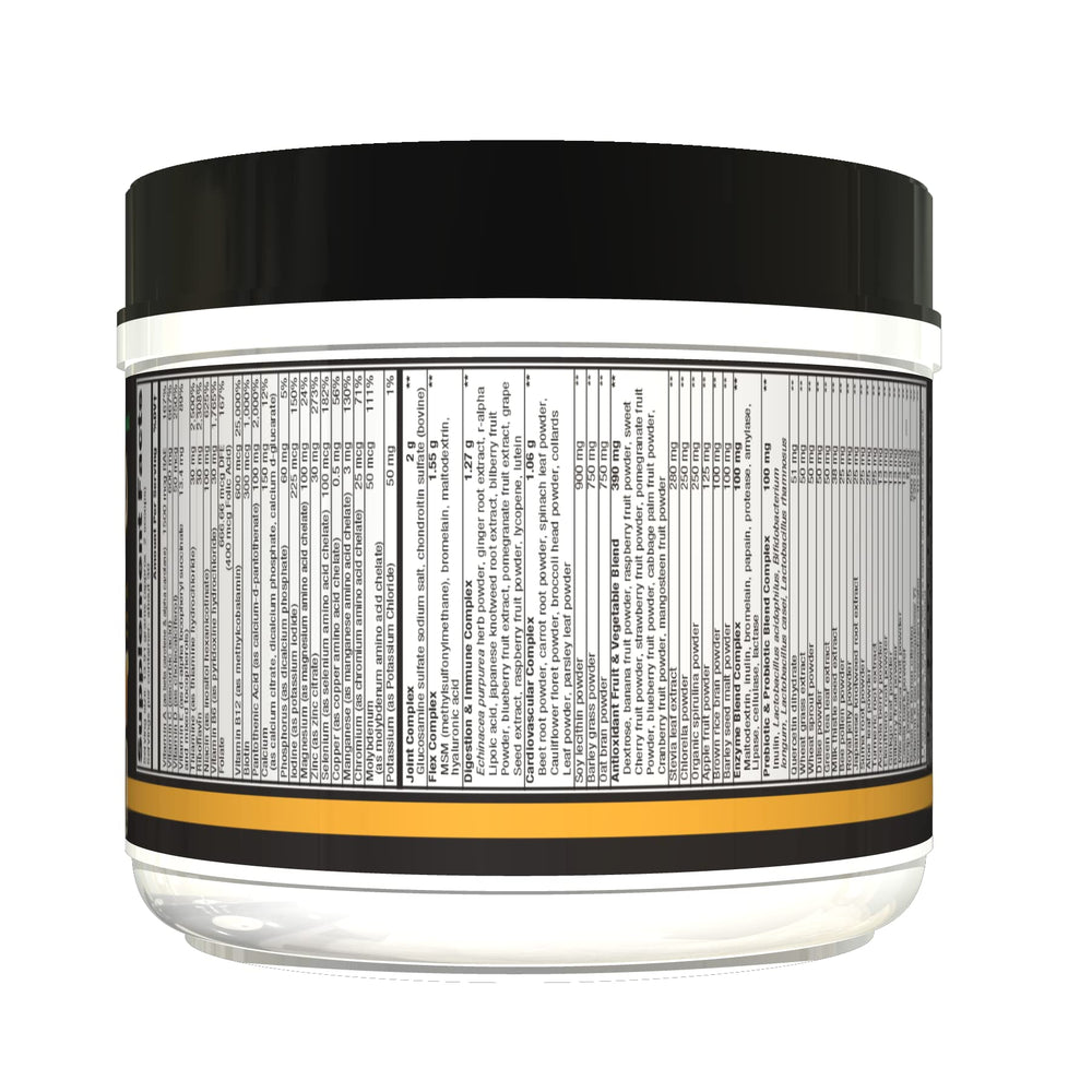 Controlled Labs Orange Triad Plus Greens bottle-with-water-setup emphasizes hydration support.