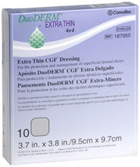 ConvaTec Duoderm CGF Extra Thin Dressing 4x4 protects delicate skin and enables easy showering.