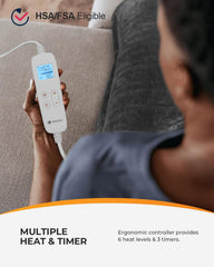 CooCoCo pad offers auto-off and a long 10 ft cord for convenience.