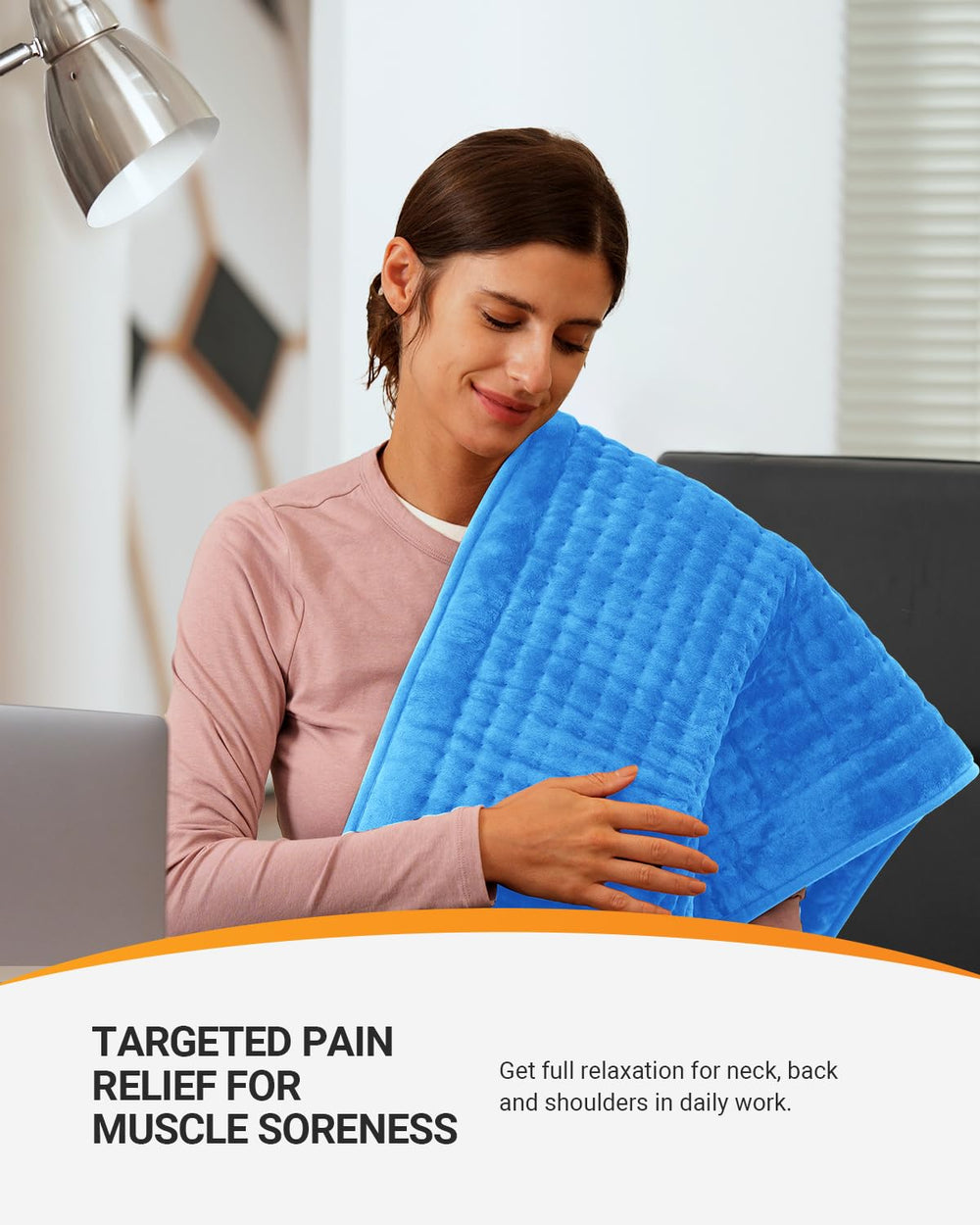 CooCoCo heating pad with dry and moist heat options for customizable warmth.