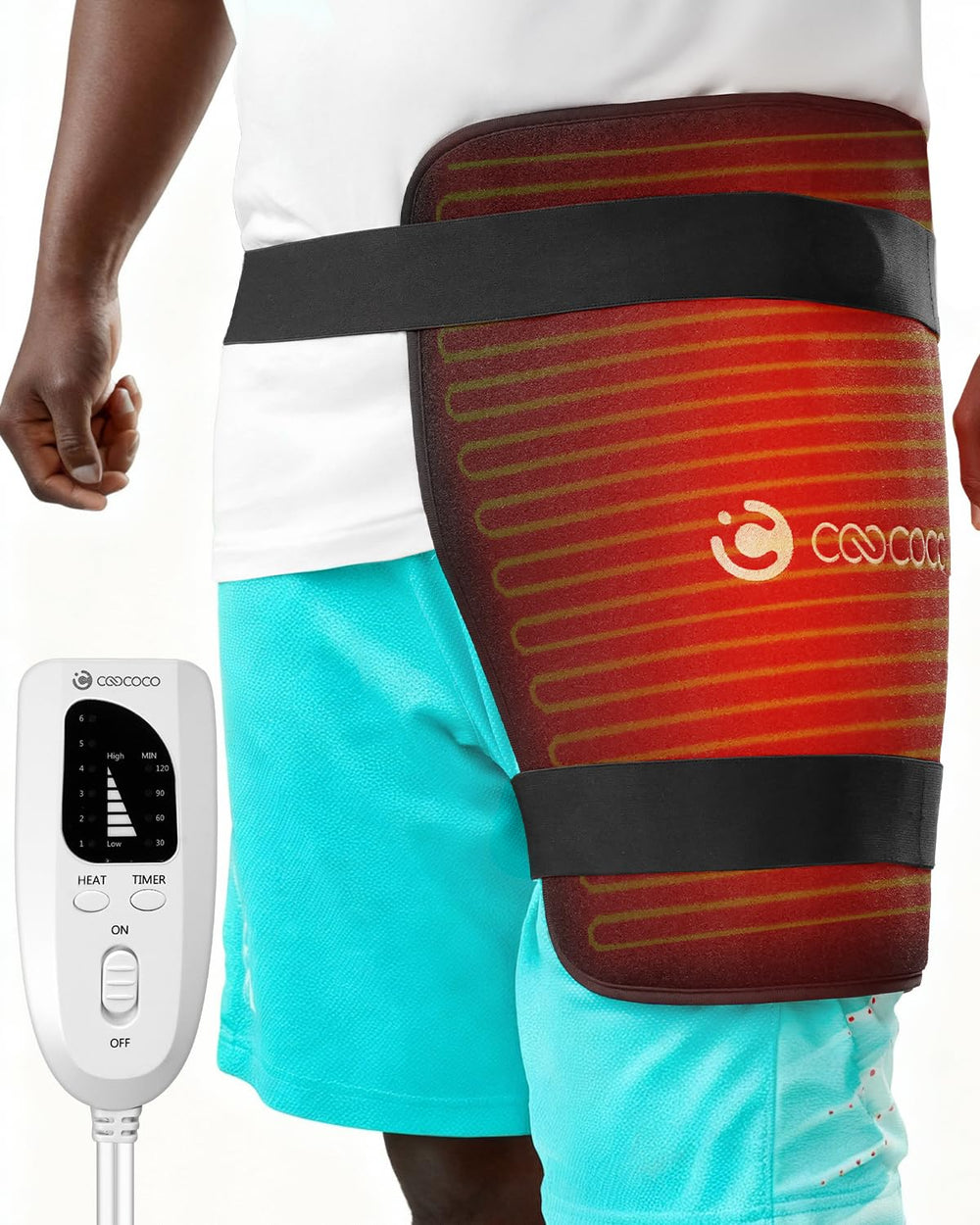 CooCoCo Hip Heating Pad Large delivers fast warmth across hips and lower back for targeted comfort.