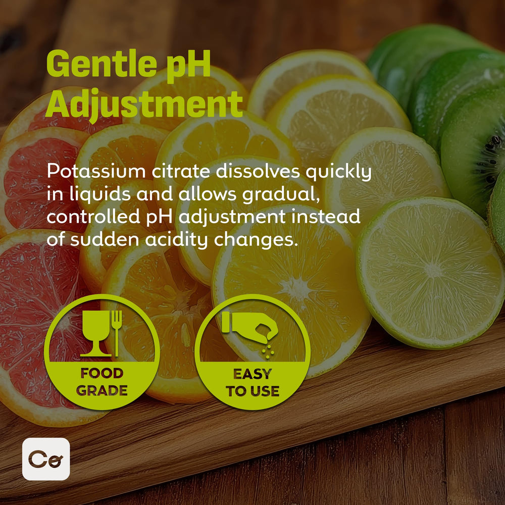 Coolinario potassium citrate powder label closeup shows quality and packaging integrity.