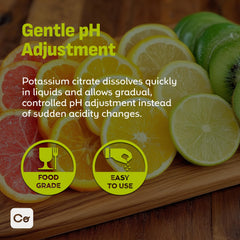 Coolinario potassium citrate powder label closeup shows quality and packaging integrity.