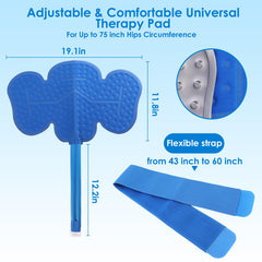 Coosola knee pad providing wide coverage for knee-area cooling.
