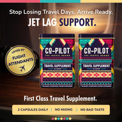 Co-Pilot The Travel Brand immune support pill bottle ready for travel