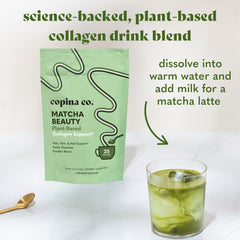 Copina Co vegan collagen booster blend scoop ready to mix