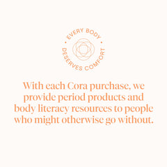Cora donation initiative supports access to period products.