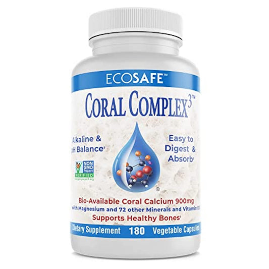 Coral White Coral Complex 3 bottle front promotes bone support and daily wellness.