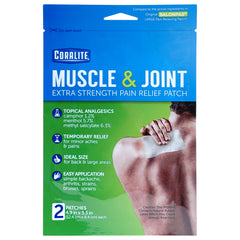 Coralite pain-relieving patch pack shown for targeted, convenient relief.
