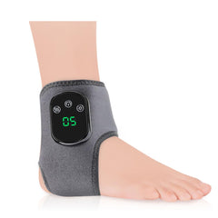 Cordless Ankle Massager with LED display for precise heat and mode control.