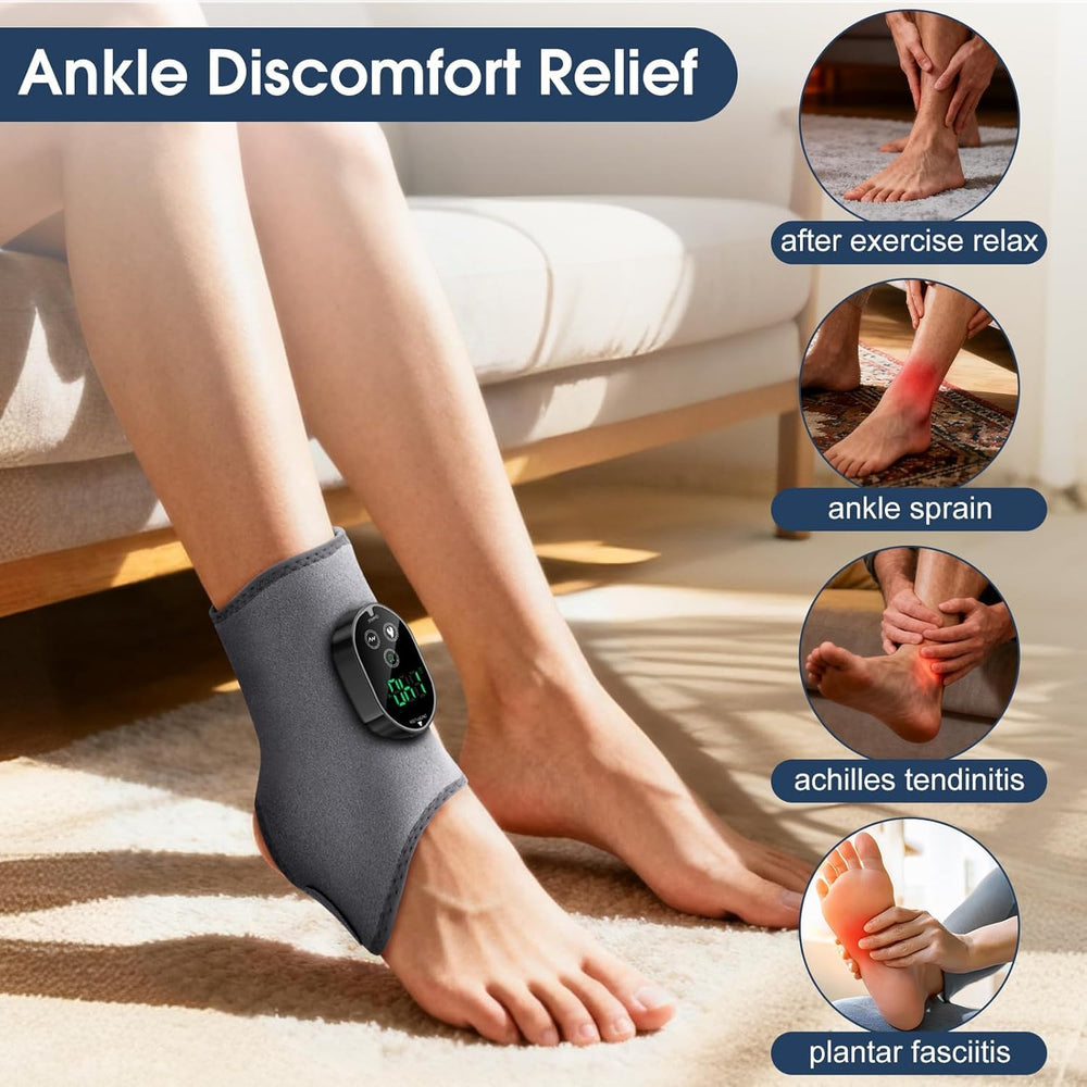 Cordless Foot & Ankle Massager soft wrap offers snug, comfortable fit